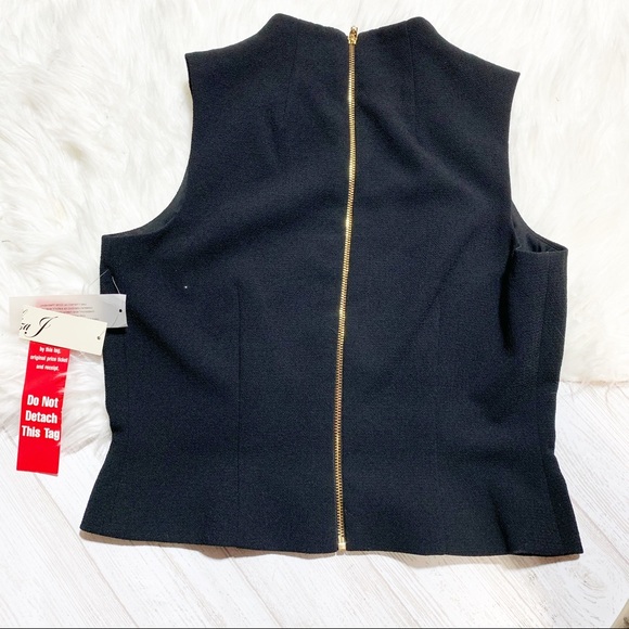 Eliza J Funnel Neck Crop Top Size 6 - Picture 3 of 3